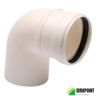 CURVA 87° PPS Ø 80 MM M/F PER FUMI DI CONDENSAZIONE