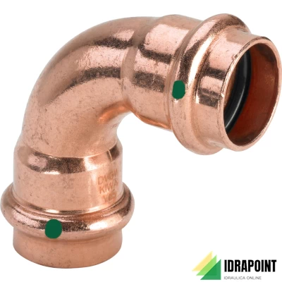 CURVA 90° 2416 IN RAME X ACQUA Ø 18 F/F