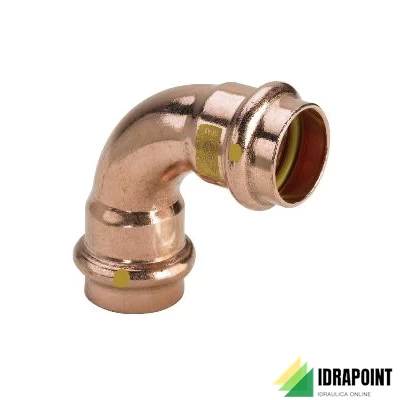 CURVA 90° 2616 IN RAME A PRESSARE X GAS Ø 35 F/F