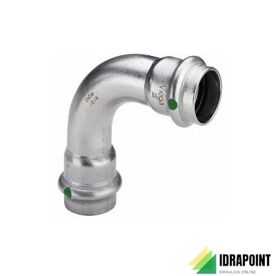 CURVA 90° FF 2316 INOX PRESSIONE X ACQUA Ø 28 MM