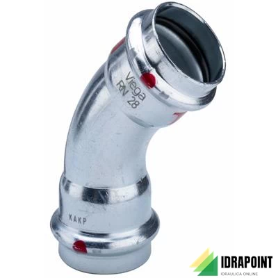 CURVA A 45° FF ZINCATA PRESTABO Ø 54 MM