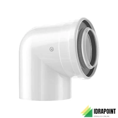 CURVA A 87° Ø 60/100 MM FC-CE60-87 IN P.P.