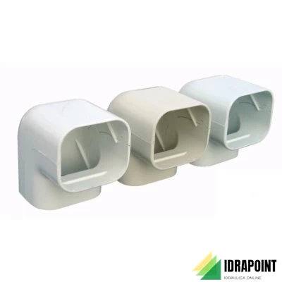 CURVA AD ANGOLO PVC PER CANALINA NEWLINE 104X77 MM CA100