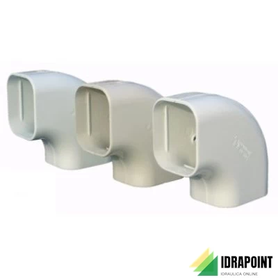 CURVA PIANA PVC PER CANALINA NEWLINE 104X77 MM CP100