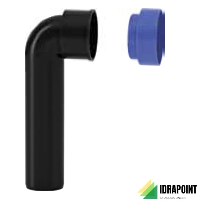 CURVA TECNICA PROLUNGATA CON TAPPO BLACKFIRE Ø 40/46 MM
