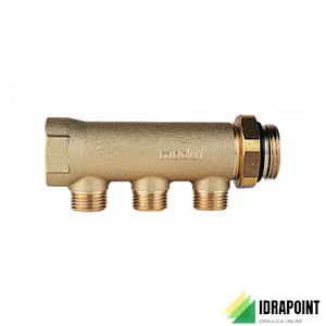 COLLETTORE SINGOLO COMPONENTE OTTONE Ø 1