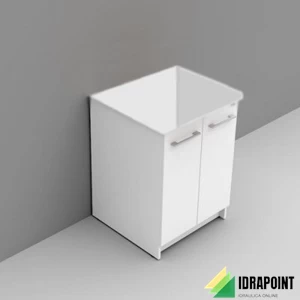 SOTTOLAVATOIO PER LAVATOIO REVINE 61X61X81 CON ASSE IN LEGNO