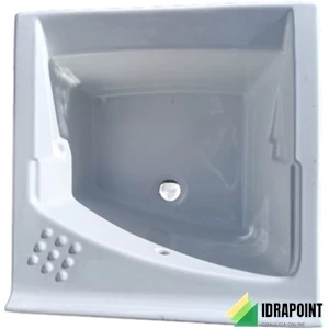 LAVATOIO IN CERAMICA DA INCASSO REVINE 61X61 H. 34,5