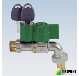 RUBINETTO PORTAGOMMA CON SERRATURA - Ø 1/2