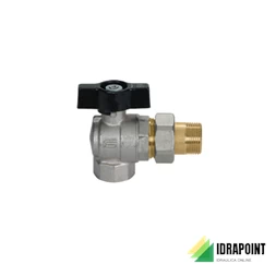 VALVOLA A SFERA CON BOCCHETTONE A SQUADRA Ø 3/4
