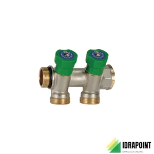 COLLETTORE CON RUBINETTI A 2VIE Ø 1/2'' M