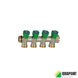 COLLETTORE CON RUBINETTI A Ø 4VIE 1/2''M