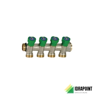 COLLETTORE CON RUBINETTI A Ø 4VIE 1/2''M