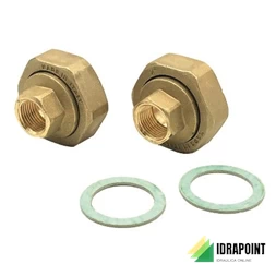 COPPIA BOCCHETTONI IN BRONZO X POMPA Ø 3/4