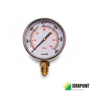 MANOMETRO GAS BASSA PRESSIONE DN 63 MBAR 0/60