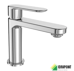 MISCELATORE LAVABO HEDRA CROMATO CON PILETTA CLICK-CLACK