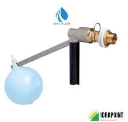 RUBINETTO GALLEGGIANTE A SFERA IN OTTONE  Ø 3/4''