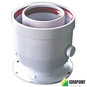 ATTACCO COASSIALE VERTICALE Ø 125/80MM