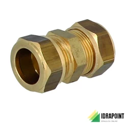 RACCORDO COMPRESSIONE Ø 10X10 OGIVA OTTONE