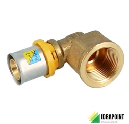 GOMITO 90° FILETTATO F MULTISTRATO TRIDENT Ø 1/2