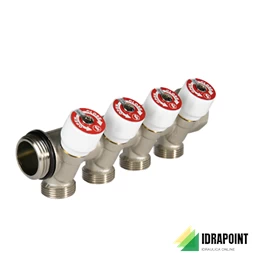 COLLETTORE GIACOMINI 2 VIE C/RUBINETTI Ø 3/4