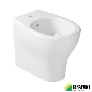 BIDET A TERRA FILO PARETE - SERIE EDEN BIANCO