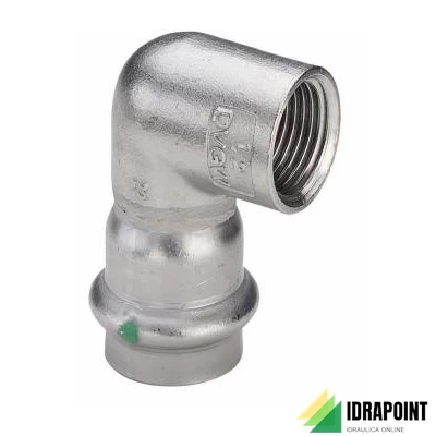 GOMITO 90° F. 2314.2 INOX A PRESSIONE X ACQUA Ø 18X1/2