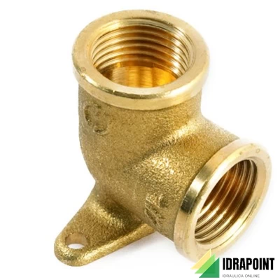 GOMITO A MURO C/FLANGIA 3 FORI F/F Ø 1/2