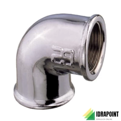 GOMITO OTTONE CROMATO FF Ø 1/2