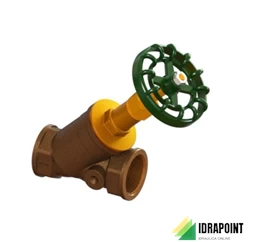 VALVOLA INCLINATA BRONZO CON VALVOLINO PIATTO F/F Ø 1