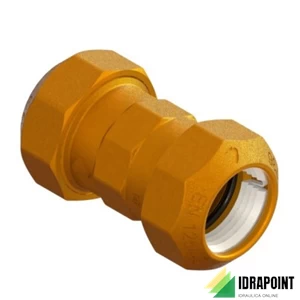 RACCORDO DOPPIO IN OTTONE PER TUBO PE Ø 20 MM