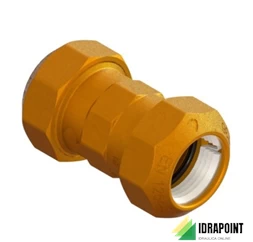 RACCORDO DOPPIO IN OTTONE PER TUBO PE Ø 20 MM