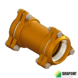 RACCORDO DOPPIO IN OTTONE PER TUBO PE Ø 75 MM