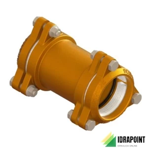 RACCORDO DOPPIO IN OTTONE PER TUBO PE Ø 75 MM