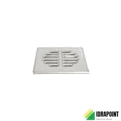 GRIGLIA INOX Ø 100X100 MM SCARICO A PAVIMENTO