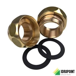 COPPIA BOCCHETTONI IN BRONZO X POMPA Ø 1