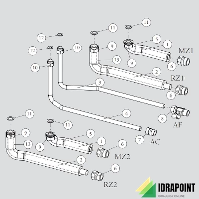 GRUPPO ALLACCIO 2 ZONE ORIZZONTALE