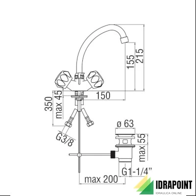 GRUPPO PER LAVELLO MONOFORO - SERIE NUOVA FLORA