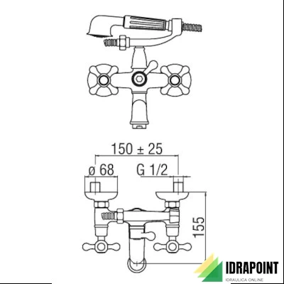 GRUPPO VASCA ESTERNO DUPLEX - SERIE GRAZIA