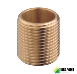 NIPLES SEMPLICE IN OTTONE GIALLO Ø 1/4