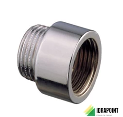 PROLUNGA IN OTTONE CROMATO Ø 1/2