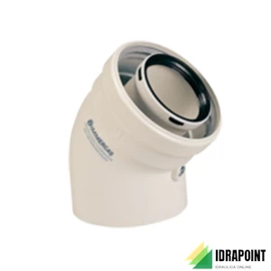 KIT CURVA A 45° PER CALDAIA A CONDENSAZIONE - Ø 60/100 MM