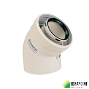 KIT CURVA A 45° PER CALDAIA A CONDENSAZIONE - Ø 60/100 MM