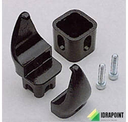 ATTACCO CHELA BANDIERA 5-6 CM BIANCO COLLETTORE SEMIOVALE