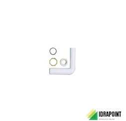 CURVA PVC COLLEGAMENTO VASO/CASSETTA 50X40 MM