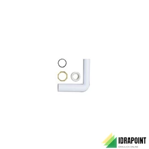 CURVA PVC COLLEGAMENTO VASO/CASSETTA 50X40 MM