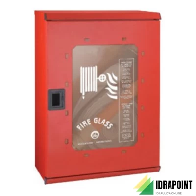 KIT IDRANTE 20 M CON LANCIA E CASSETTA EST/INT. ROSSO DN45