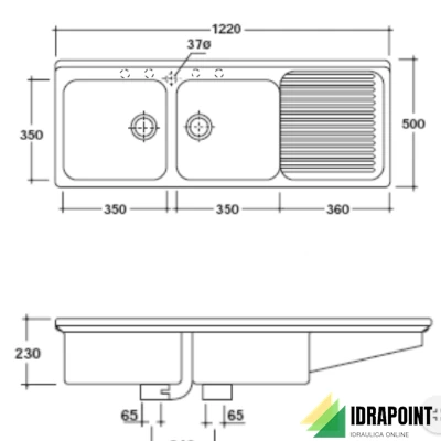 LAVELLO DA MOBILE FLORANCE SCOLAPIATTI DX FIRE-CLAY