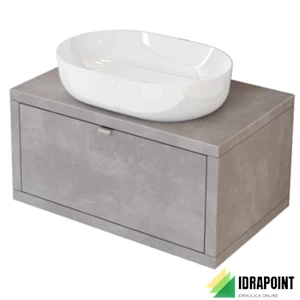 MOBILE DOMUS GRIGIO CIELO 80X50 CM 1 CASS. LAVABO CERAMICA