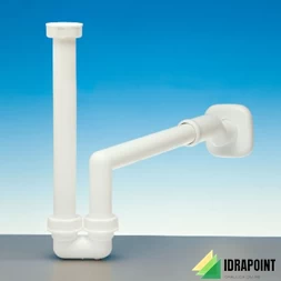 SIFONE ECCENTRICO POLYPROPYLENE BIANCO PER LAVABO/BIDET 1643